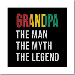 Grand Father Guinean Grandpa The Man The Myth The Legend - Gift for Guinean Dad With Roots From  Guinea Posters and Art